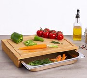 Ξύλο Κοπής Με Δίσκο (35x28.8) F-V Bamb Cutg Board SS Tray 151418