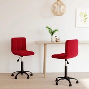 vidaXL Καρέκλες Τραπεζαρίας Περιστρεφόμενες 2 τεμ. Μπορντό Βελούδινες