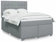 ΚΡΕΒΑΤΙ BOXSPRING ΜΕ ΣΤΡΩΜΑ ΑΝΟΙΧΤΟ ΓΚΡΙ 140X190 ΕΚ. ΥΦΑΣΜΑΤΙΝΟ 3290483