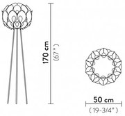 Επιδαπέδιο Φωτιστικό 3xE27 Χειροποίητο Dimmable Flora Slamp FLOFM00WHT00000000EU Λευκό