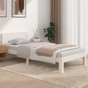 Πλαίσιο Κρεβατιού Λευκό 90 x 190 εκ. Μασίφ Ξύλο Single 810461