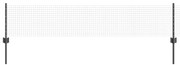 vidaXL Συγκολλητή Περίφραξη με 5 Υποστήριγματα Γκρι 0.4x10 μ Χάλυβας