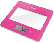 Ζυγαριά Κουζίνας 5kg UltraSlim Glass Sencor SKS 5038RS Ροζ