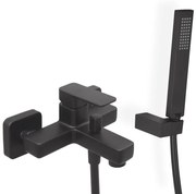 Μπαταρία Λουτρού Κομπλέ Μαύρο Ματ Eurorama Quadra Black Matt 144210-400