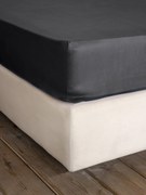 Σεντόνι Γίγας με Λάστιχο Superior Satin - Black - Nima Home