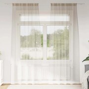 vidaXL Κουρτίνες με κουρτίνες 2 pcs Άμμος 140 x 245 εκ. Πολυεστέρας