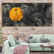 Πίνακας σε Ξύλο με Θέμα &#8220;Orange Umbrella&#8221; σε ξύλινη Κορνίζα - 120cmx80cm