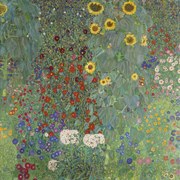 Αναπαραγωγή Farm Garden with Sunflowers (1905-06), Gustav Klimt