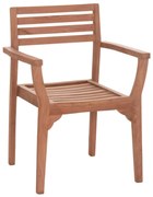 Καρέκλα - Πολυθρόνα ERMIONI C18129 Ξύλο ΤΕΑΚ Φυσικό 60x59x84Υ εκ. 2αδα 60x59x84 εκ.