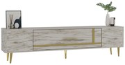 Έπιπλο Τηλεόρασης Dekop 475OLV3017 150x29,6x48,2cm Marble Effect White-Gold