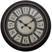 Ρολόι Τοίχου Docto 349-000011 Φ55,8cm Antique Black Inart Πλαστικό