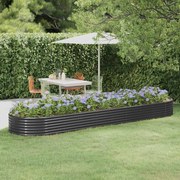 vidaXL Ζαρντινιέρα Ανθρακί 396x100x36εκ Γαλβανισμένος χάλυβας