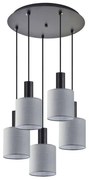 Φωτιστικό Οροφής Adept Tube 77-8517 40x40x300cm 5xE27 60W Black-Grey Homelighting