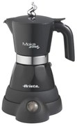 Ηλεκτρική καφετιέρα Ariete MOKA AROMA 1358/11, 400W, 4 φλιτζάνια, Ασύρματο, περιστρεφόμενη βάση 360 μοιρών, Μαύρο