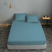 Ζεύγος Μαξιλαροθήκες Polycotton Μονόχρωμες 50x70εκ. Dolphin Blue Komvos Home 7000139-47