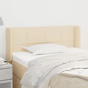 vidaXL Κεφαλάρι με Πτερύγια Κρεμ 103x16x78/88 εκ. Υφασμάτινο