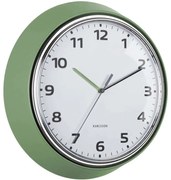 Ρολόι Τοίχου Modern Retro KA6006GR Φ34x7cm Jungle Green Karlsson Μέταλλο