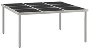vidaXL Τραπεζαρία Κήπου 170 x 170 x 74,5 εκ. από Ατσάλι / Γυαλί