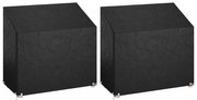 vidaXL Καλύμματα Πάγκου με 8 Κρίκους 2 τεμ. 130x70x70/88 εκ. Πολυαιθ.