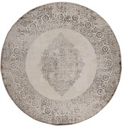 Χαλί Gossip 6185A White Vizon Ecru-Grey Βιοκαρπέτ 160X160 Round