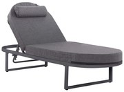 Ξαπλώστρα Με Μαξιλάρι Mallow HM10715.03 198x71x40,5-103cm Dark Grey