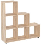 Βιβλιοθήκη Schody pakoworld σε oak απόχρωση 105.5x29.2x107εκ