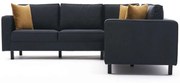 Καναπές Γωνιακός Kale Velvet 825BLC2708 258x258x83cm Anthracite