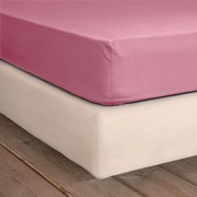 Σεντόνι Unicolors Με Λάστιχο Apple Pink Nima Ημίδιπλο 120x232cm 100% Βαμβάκι