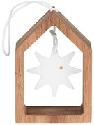 Στολίδι Χριστουγεννιάτικο Star RD0092122 5x7cm Natural-White Raeder