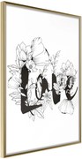 Αφίσα - Blossoming Love - 40x60 - Χρυσό - Χωρίς πασπαρτού