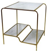 Βοηθητικό Τραπέζι DKD Home Decor Χρυσό Μέταλλο Καθρέφτης 50 x 50 x 55 cm