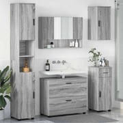 vidaXL Σετ Επίπλων Μπάνιου με ράφι 5 pcs Γκρι sonoma 30 x 35 x 192 εκ.