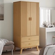 vidaXL Ντουλάπα OLDEN Καφέ 76,5 x 53 x 172 εκ. από Μασίφ Ξύλο Πεύκου