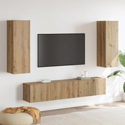 vidaXL Σετ Ντουλαπιών Τηλεόρασης 4 Τεμαχίων από Ξύλο Artisan Oak