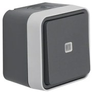 Διακόπτης A/R Φωτεινός Επίτοιχος Γκρι IP55 Cubyko WNC002 Hager-WNC002-Ανθρακί WNC002