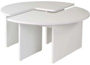 Τραπέζι Σαλονιού Moira 241NRD1405 Φ90x41cm White