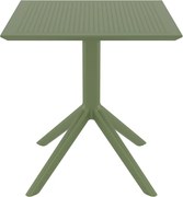 Τραπέζι SKY Olive Green PP 70x70x74cm