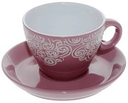 Φλυτζάνι Με Πιατάκι Espresso Stoneware 90ml Vienna Pink ESPIEL HUN125K6