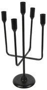 Κηροπήγιο 5 Θέσεων 013.813603 Φ16x40cm Black Μέταλλο