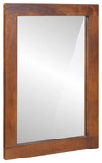 vidaXL Καθρέφτης Καφέ, ασημί 50 x 70 cm Στερεό ξύλο μάνγκο, γυαλί