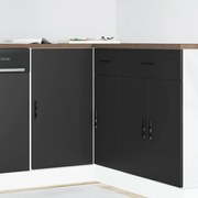 vidaXL Βάση Νιπτήρα "Lyon" Μαύρο από Μηχανικά Αποσπώμενο Ξύλο