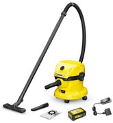 Σκούπα Kärcher Υγρής Και Ξηρής Αναρρόφησης WD 2-18 Battery Set (1.628-501.0) με Ισχύ 225 W και χωρητικότητα κάδου 12 L