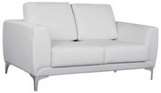 Καναπές Διθέσιος Kenzie HM3121.22 White Pu Ξύλο,Ύφασμα