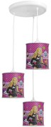 Κρεμαστό Φωτιστικό οροφής τρίφωτο KID 3L GIRL-B- Heronia-36-0006-Ροζ 36-0006