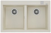 Teka Forsquare 2C 790 TG Bright Cream Ένθετος Γρανιτένιος Νεροχύτης 80cm