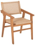 Πολυθρόνα BJORN Μασίφ Ξύλο Teak Φυσικό και Σχοινί 54,5x61x85Yεκ. 54.5x61x85 εκ.
