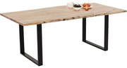 Τραπέζι Harmony Ακακία Καφέ-Μαύρο  160x80x76εκ - Μαύρο