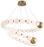 Κρεμαστό Φωτιστικό Οροφής LED 40W Μπρονζέ-Λευκό Arte Illumina Trea 144-18041 Eurolamp-144-18041-Λευκό-Χρυσό 144-18041