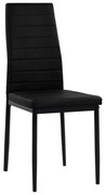 Καρέκλα Lady HM0037.12 (Σετ 4τμχ) 40x48x95cm Black Metal, Technoderma