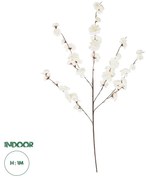 GloboStar® Artificial Garden WHITE GUAXIA FLOWER BRANCH 21456 Τεχνητό Διακοσμητικό Κλαδί Λευκή Γκουάβα Y100cm